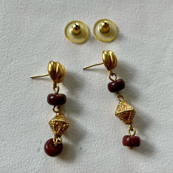 L.A. Cano Choker and Earring Set of 24k Gold  and Jasper Stones - Picture 10 of 16